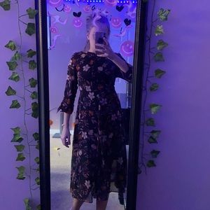 I.Madeline floral sheer dress (with slip under)